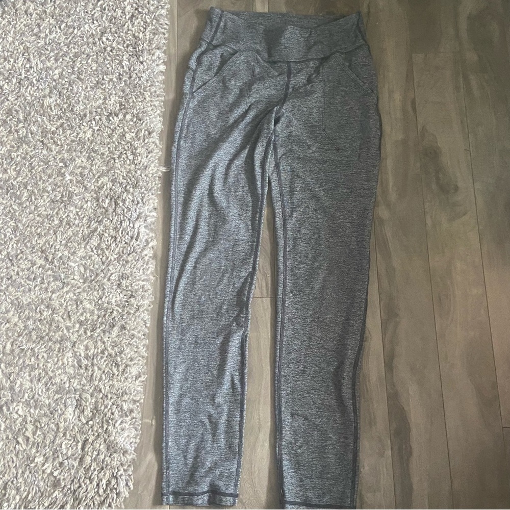 Ivivva by Lululemon Heathered Black Leggings with Pockets